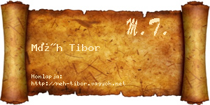 Méh Tibor névjegykártya