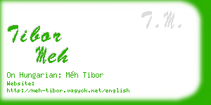tibor meh business card